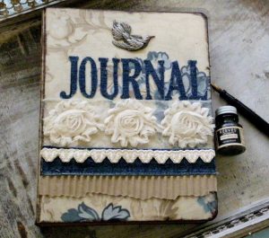 Fabric Covered Journal by Linda Lucas for Spellbinders Paper Arts