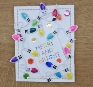 Quick and Easy Twinkle Lights Holiday Card Tutorial by Christina Griffiths Step 4