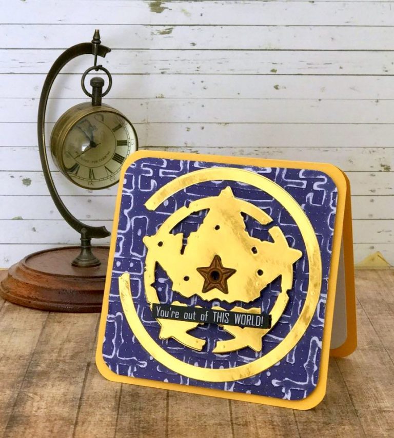 Out Of This World Card with Seth Apter's New Dies. Project by Linda Lucas
