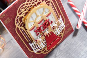 Layered Dimensional Die Cutting. Episode #5 - Christmas Balcony Card by Yana Smakula for Spellbinders