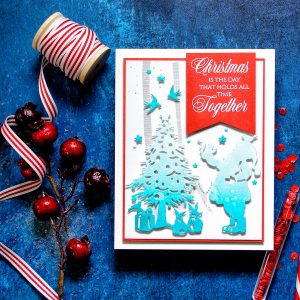 Quick Technique | Christmas Is The Day Card by Yana Smakula for Spellbinders with Deck The Halls Die