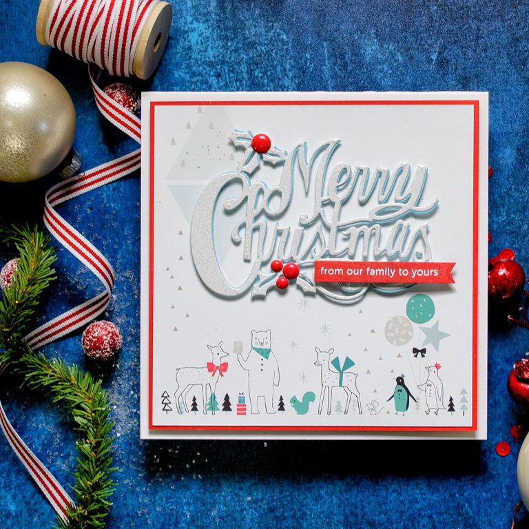 Quick Technique | Holiday Card by Yana Smakula for Spellbinders using S4-774 Merry Christmas Die