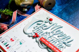 Quick Technique | Holiday Card by Yana Smakula for Spellbinders using S4-774 Merry Christmas Die