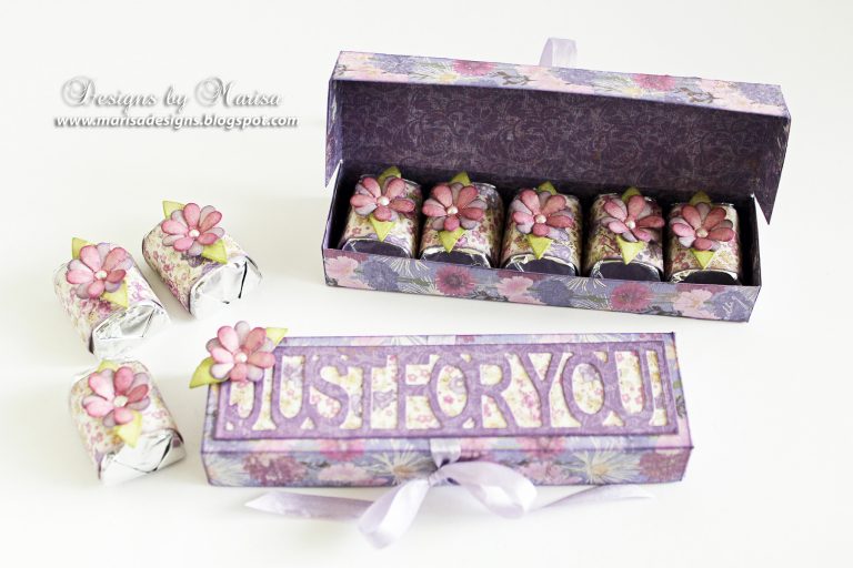 Just For You Box by Marisa Job for Spellbinders using S6-133 Just For You Box dies. #spellbinders #papercrafting #diecutting #handmade #giftbox