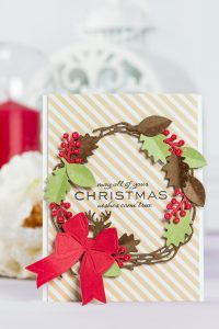 Cardmaking Inspiration | Christmas Wishes Card by Yana Smakula using Lene Lok Four Seasons Collection for Spellbinders #spellbinders #christmascard #cardmaking
