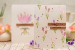 Spellbinders | Lavender & Poppies Inspiration | Dry Embossing with Elena using S3-290 Lavender Bunch S5-321 Eau De Lavender Label #spellbinders #cardmaking