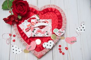 Creating a Valentine's Day Favor for Someone Special by Debi Adams for Spellbinders using S4-116 Standard Circles Small, S5-325 MatchBook, SDS-115 Just Chillin, SDS-111 Reaction. #valentinesday #spellbinders #neverstopmaking