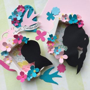 Tiny Shadow Box Portraits with Sharyn Sowell for Spellbinders using S5-339 Tiny Shadow Box, S2-261 Swallow and Heart