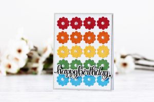 Classics March Collection Inspiration | Colorful Floral Card with Kaja for Spellbinders using S4-903 Fancy Edged Circles, S4-904 Scored and Pierced Rectangles, SDS-106 Sentiments 1 #spellbinders #diecutting #handmadecard #cleanandsimple