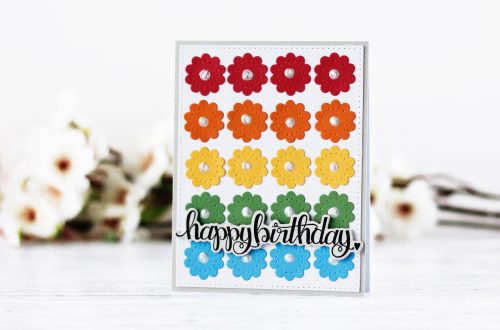 Classics March Collection Inspiration | Colorful Floral Card with Kaja for Spellbinders using S4-903 Fancy Edged Circles, S4-904 Scored and Pierced Rectangles, SDS-106 Sentiments 1 #spellbinders #diecutting #handmadecard #cleanandsimple