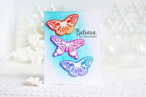 Good Vibes Only Collection by Stephanie Low - Inspiration | Butterfly & Floral Cards with Kay for Spellbinders using S3-237 Wandering Butterflies dies. #spellbinders #neverstopmaking #diecutting #handmadecard