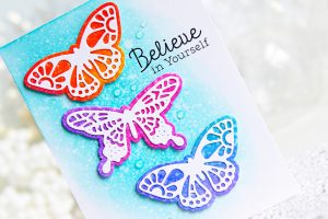 Good Vibes Only Collection by Stephanie Low - Inspiration | Butterfly & Floral Cards with Kay for Spellbinders using S3-237 Wandering Butterflies dies. #spellbinders #neverstopmaking #diecutting #handmadecard