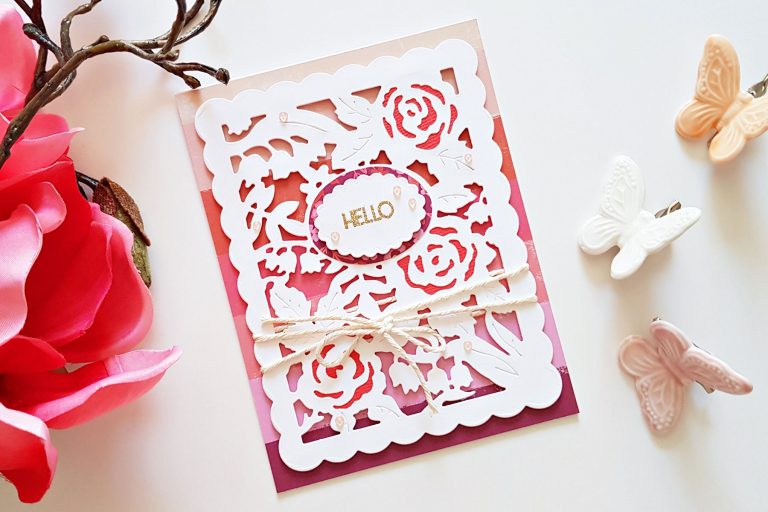 Flower Garden collection by Sharyn Sowell Inspiration | Simple Floral Cards with Zsoka for Spellbinders using S2-285 Bird on Cherry Branch, S4-847 Card Creator Floral Panel Card dies #spellbinders #diecutting #handmadecard 