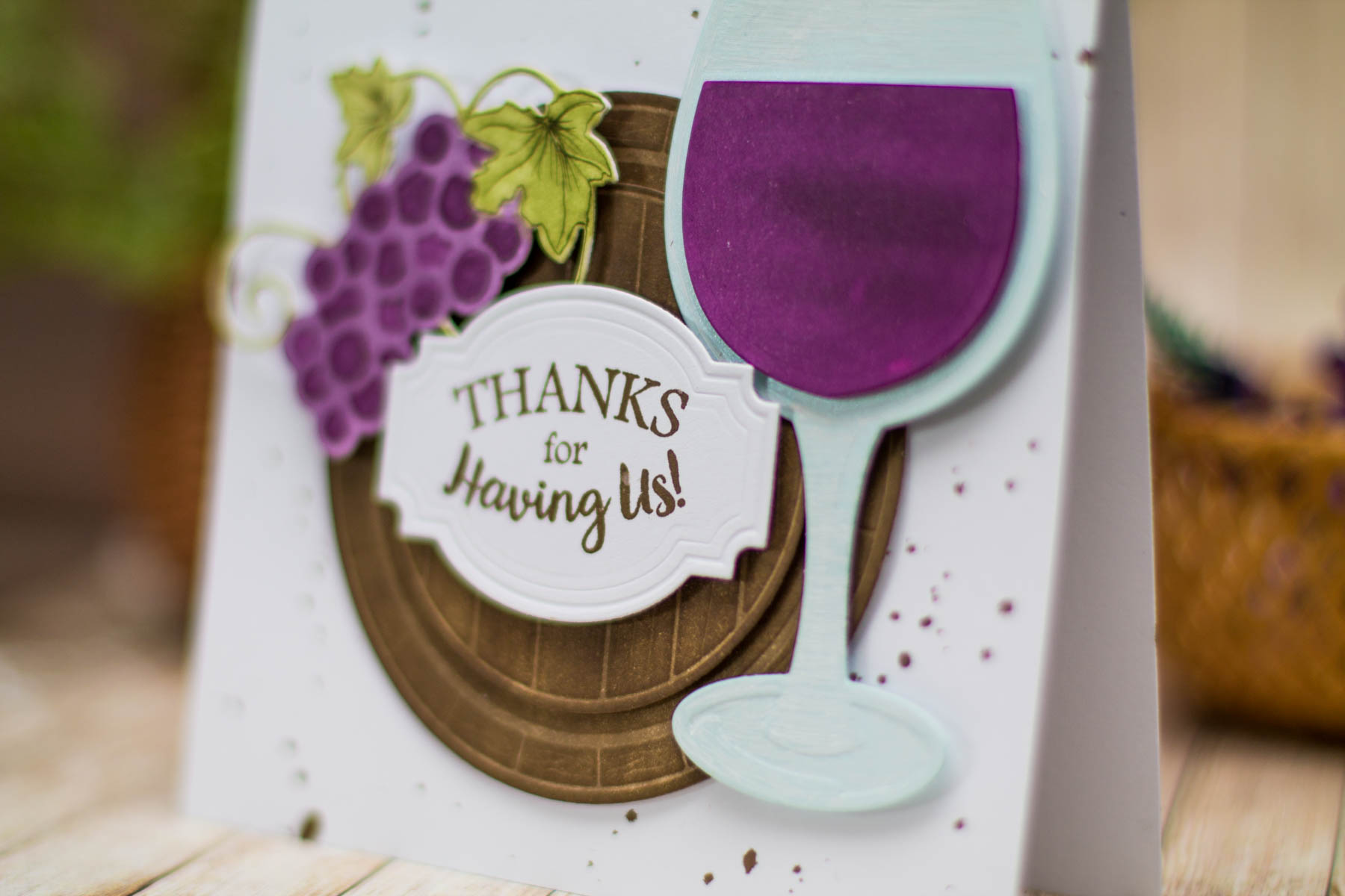 Spellbinders Wine Glass Bottle Tag Stamp and Die Set by Stacey Caron SDS-134 