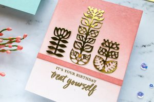 Folk Art Collection by Lene Lok - Inspiration | Simple Gold Foil Cards by Emily Midgett for Spellbinders using S4-882 Nordic Floral, S4-897 Floral Bouquet dies #spellbinders #neverstopmaking #diecutting #handmadecard