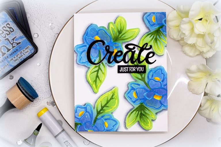 Video Friday | Create a Stencil using Die Cuts with Kelly Latevola for Spellbinders. Using S3-324 Lovely Lilac, S4-888 Words dies. #diecutting #handmadecard #spellbinders #neverstopmaking