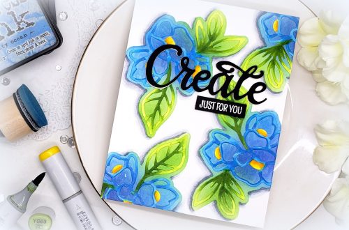 Video Friday | Create a Stencil using Die Cuts with Kelly Latevola for Spellbinders. Using S3-324 Lovely Lilac, S4-888 Words dies. #diecutting #handmadecard #spellbinders #neverstopmaking