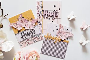 Exclusive Indie Collection Inspiration | Beautiful Hugs Cards by Zsoka for Spellbinders using SDS-154 Hugs Expressions, S5-360 Layered Butterfly #spellbinders #diecutting #neverstopmaking #handmadecard