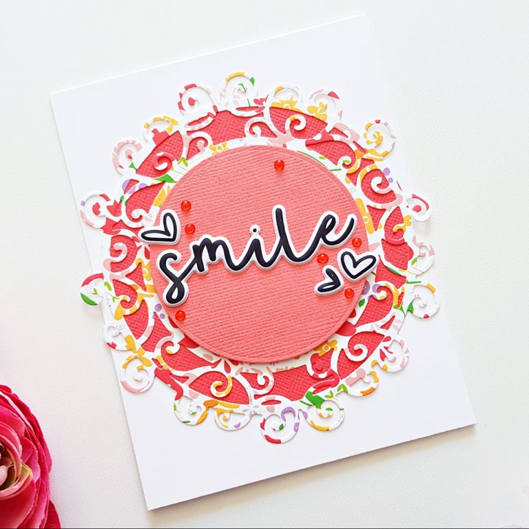 Special Moments Collection by Marisa Job - Inspiration | Colorful Cards by Zsoka Marko for Spellbinders using S5-376 Miss You Swirl, S5-378 Floral Oval, S4-944 Floral Lace Border dies. #diecutting #spellbinders #neverstopmaking #handmadecards