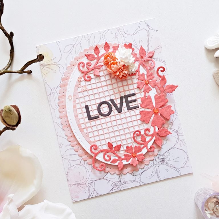 Special Moments Collection by Marisa Job - Inspiration | Floral Cards by Zsoka Marko for Spellbinders. Using: S5-376 Miss You Swirl, S5-378 Floral Oval, S5-375 Flower Background, S4-907 Fancy Edged Ovals #spellbinders #diecutting #handmadecard #neverstopmaking