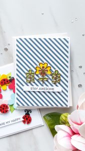 Cardmaking Inspiration | Stay Awesome Card Featuring Dainty Florals by Yana Smakula for Spellbinders. S2-293 Dainty Florals #spellbinders #diecutting #handmadecard #neverstopmaking