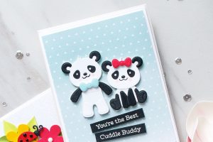 Cardmaking Inspiration | You’re The Best Cuddle Buddy Card Featuring Build A Panda by Yana Smakula for Spellbinders. S3-318 Build A Panda #spellbinders #diecutting #handmadecard #neverstopmaking