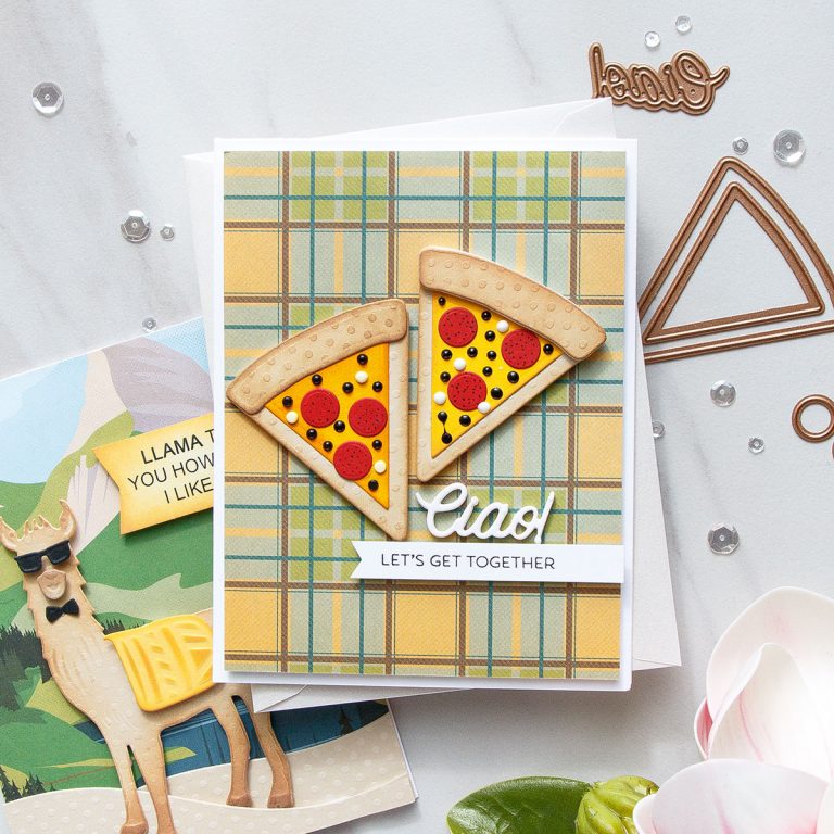 Cardmaking Inspiration | Let’s Get Together Card Featuring Party Food by Yana Smakula for Spellbinders. S3-321 Party Food #spellbinders #cardmaking #diecutting #handmadecard #neverstopmaking