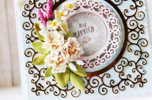 Special Moments Collection by Marisa Jov - Inspiration | Layered Cards by Hussena for Spellbinders. Dies used: S4-116 Standard Circles SM, S4-942 Swirls Border, S4-944 Floral Lace Border, S5-374 Special Day Frame, S5-378 Floral Oval, S7-215 Vintage Stitched Squares dies #spellbinders #diecutting #handmadecard #neverstopmaking #marisajob