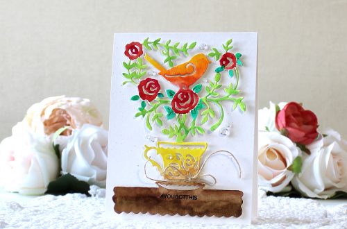 Spellbinders Cuppa Coffee, Cuppa Tea Collection by Sharyn Sowell - Inspiration | You Got This Coffee Card with Yoonsun Hur featuring S4-955 Blooming Brew dies #neverstopmaking #spellbinders #sharynsowell #diecutting #handmadecard