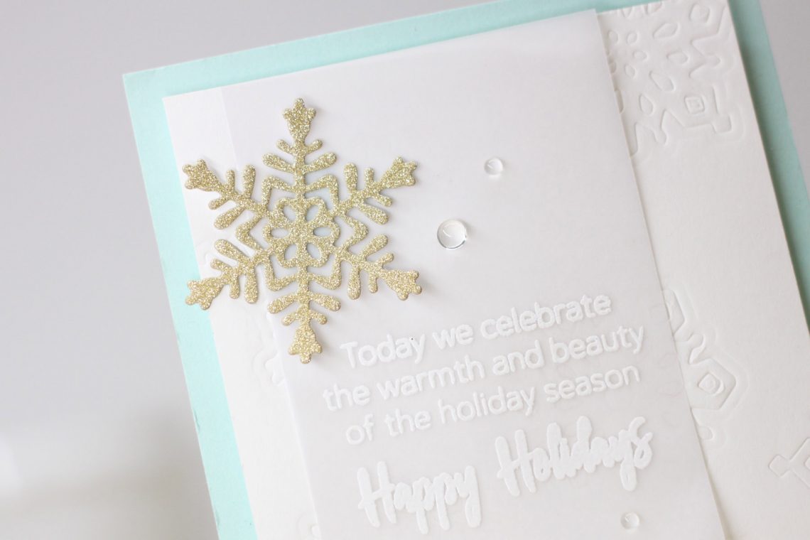 Spellbinders Die D-Lites Holiday Inspiration | Jumping into Christmas Cards with Laurie Willison featuring S3-362 Snowflake, S5-132 A-2 Matting Basics dies #spellbinders #neverstopmaking #diecutting