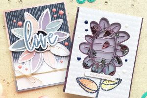 Spellbinders Jane Davenport Artomology | Cardmaking with Sunflower Journal Dies with Enza Gudor featuring JD-031 Deep Sea Die Cutting and Embossing Machine, JDD-039 Sunflower Journal #janedavenport #janedavenportartomology #Artomology #spellbinders #neverstopmaking #makeitwithmichaels