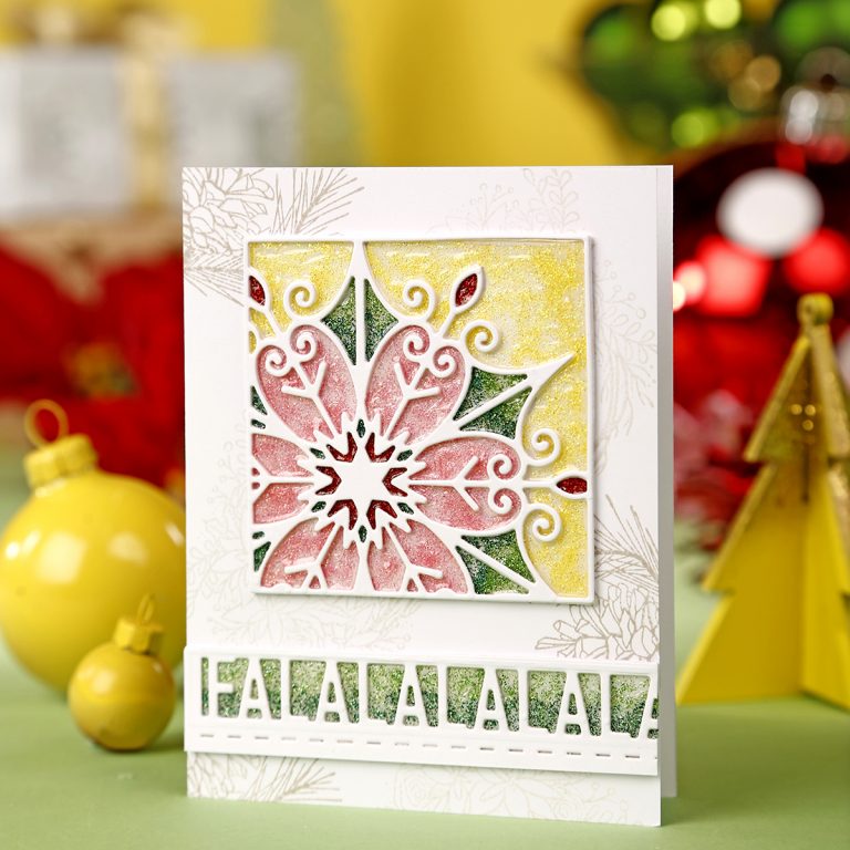  Faux Stained-Glass Holiday Cards by Christine Smith as seen in Simply Cards and Papercraft Issue 183