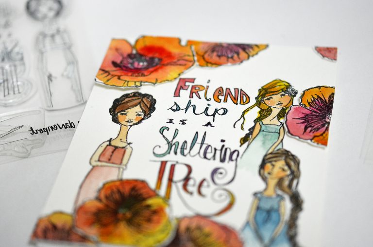 Spellbinders Jane Davenport Artomology | Mixed Media Friendship Cards with Mayline Jung #janedavenport #janedavenportartomology #Artomology #spellbinders #neverstopmaking #smoothmarkers #makeitwithmichaels #washisheets