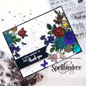 Spellbinders NEW Clear Stamps | Gratitude Card with Brenda Noelke #spellbinders #neverstopmaking