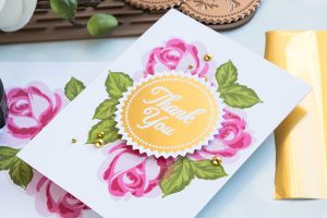Spellbinders Glimmer Hot Foil System | Stamping & Hot Foil - Easy Thank You Cards by Yana Smakula #spellbinders #glimmerhotfoilsystem