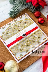 Cardmaking Inspiration | Elegant Christmas Card as seen in Die Cutting Essentials Magazine Issue #45 #spellbinders #cardmaking