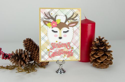 Using Just Stamps & Dies! November “Deer” Santa 2018 Card Kit of the Month Edition