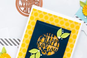 Spellbinders December 2018 Small Die of the Month is Here – Warm Wishes! Happy for You Handmade Card.