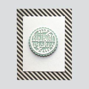Spellbinders December 2018 Small Die of the Month is Here – Warm Wishes! Birthday Wishes Card. Step 2