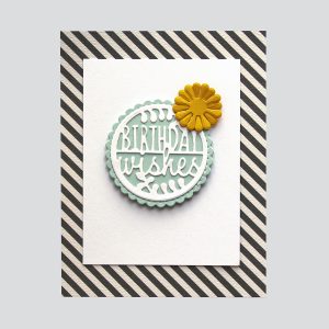 Spellbinders December 2018 Small Die of the Month is Here – Warm Wishes! Birthday Wishes Card. Step 3