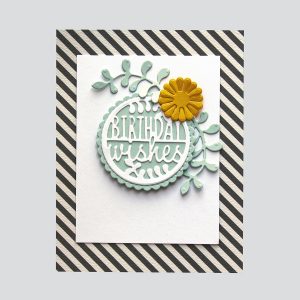 Spellbinders December 2018 Small Die of the Month is Here – Warm Wishes! Birthday Wishes Card. Step 4