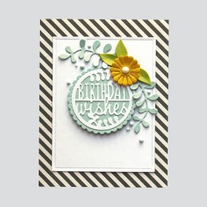 Spellbinders December 2018 Small Die of the Month is Here – Warm Wishes! Birthday Wishes Card. Step 6