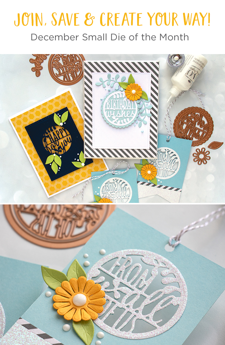 Spellbinders December 2018 Small Die of the Month is Here – Warm Wishes!