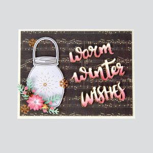 Spellbinders December 2018 Card Kit of the Month – Winter Wishes! Warm Winter Wishes Card. Step 6