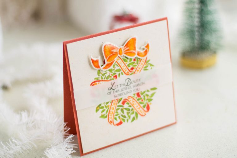 Zenspired Holidays Inspiration | Joyful Season Handmade Christmas Card by Elena Salo for Spellbinders #spellbinders #christmascard #neverstopmaking