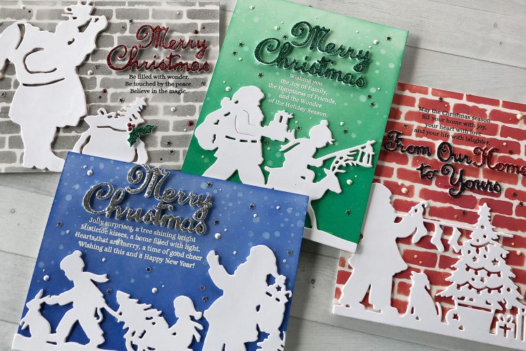 Video: Silhouetted Images Against Inked and Stenciled Backgrounds by Nichol Spohr for Spellbinders