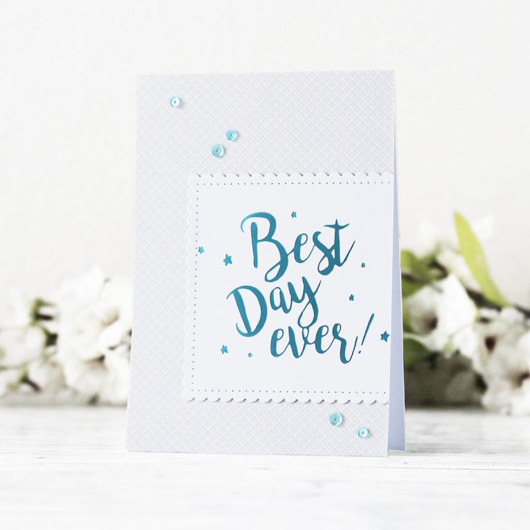 Spellbinders Glimmer Plates Inspiration | Clean & Simple Foiled Cards with Kaja