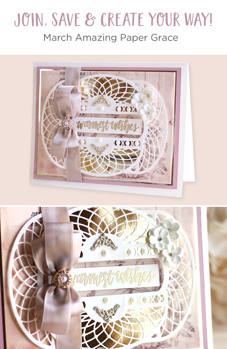 Spellbinders March 2019 Amazing Paper Grace Die of the Month is Here – Elegant Swivel and Sashay Card