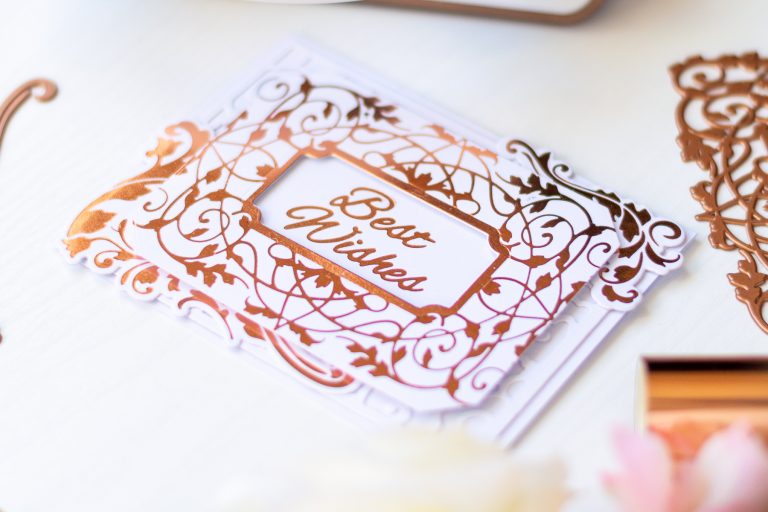 Video: The Gilded Age Collection by Becca Feeken for Spellbinders - Inspiration | Best Wishes Foiled Card with Laura Volpes
