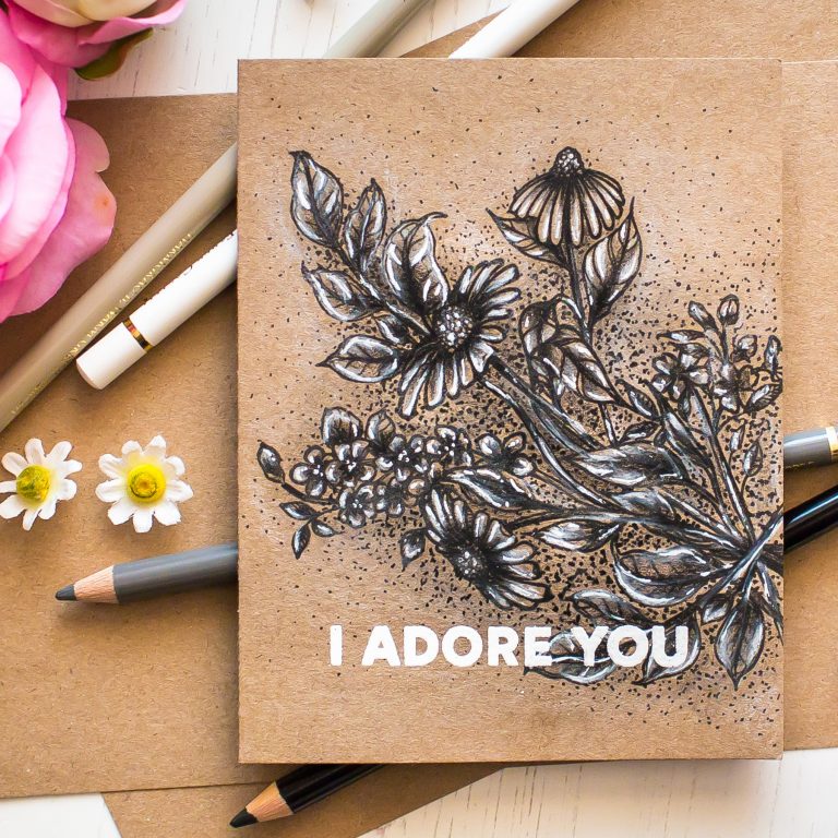 Just Add Color Inspiration | Monochromatic Floral Card with Mona Toth